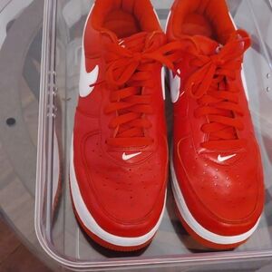 Nike Red and White Sneakers